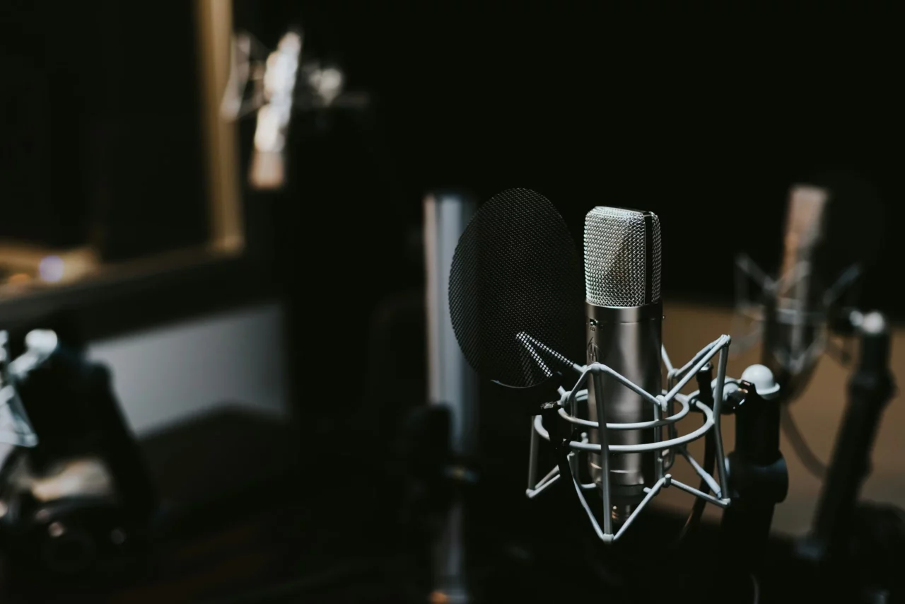 Mircophone in a studio